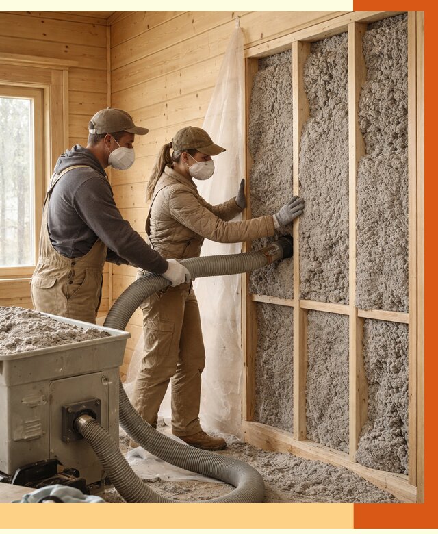 Утепление дачного дома эковатой в Дмитрове от 1554 руб./м2 — комплексно, ТепломастерДмв