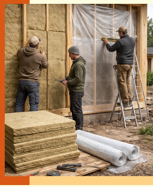 Утепление каркасного дома в Дмитрове под ключ с гарантией качества