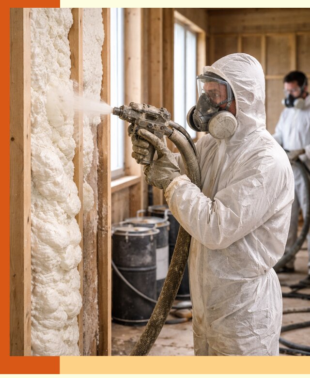 Утепление каркасного дома пенополиуретаном в Дмитрове
