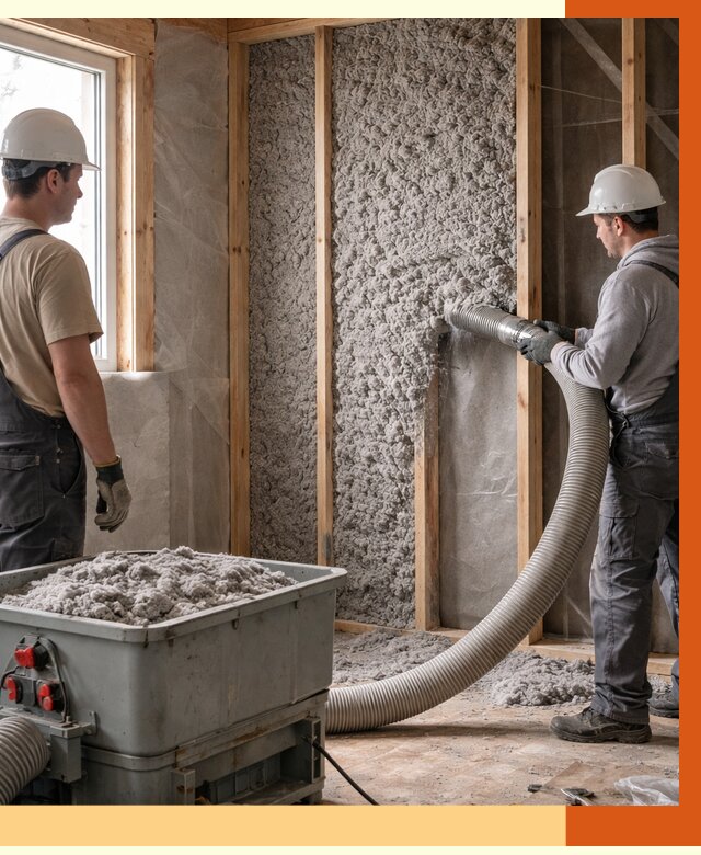 Утепление каркасного дома эковатой в Дмитрове от 1930 руб. | ТепломастерДмв