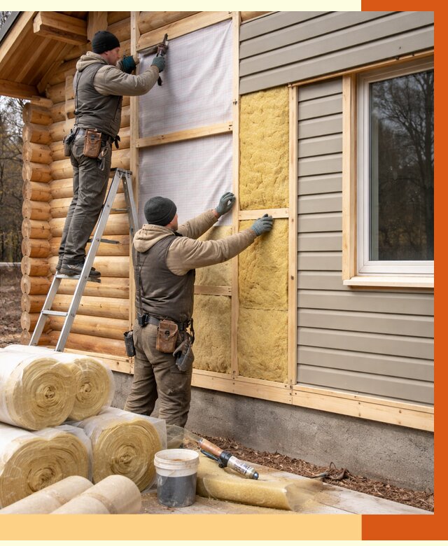 Утепление деревянного дома в Дмитрове от 6646 руб./м2 — заказать работы | ТепломастерДмв