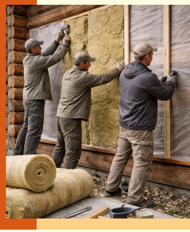 Утепление деревянного дома в Дмитрове эффективными технологиями