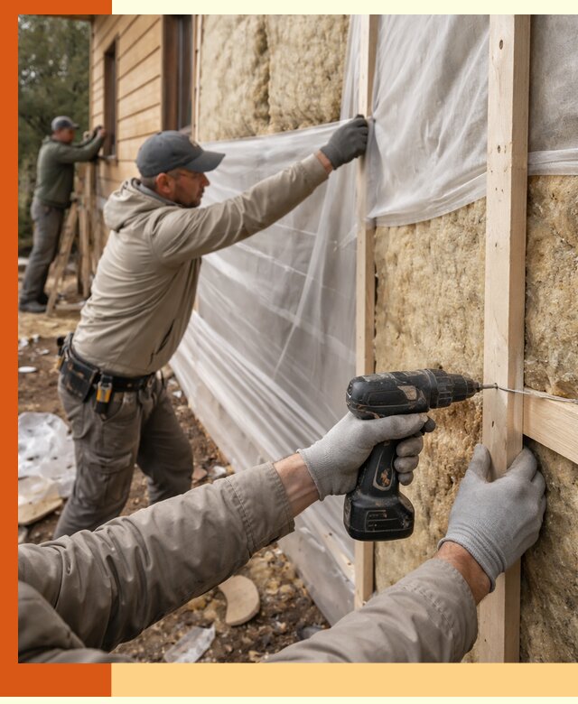 Утепление дома из бруса в Дмитрове качественно и долговечно
