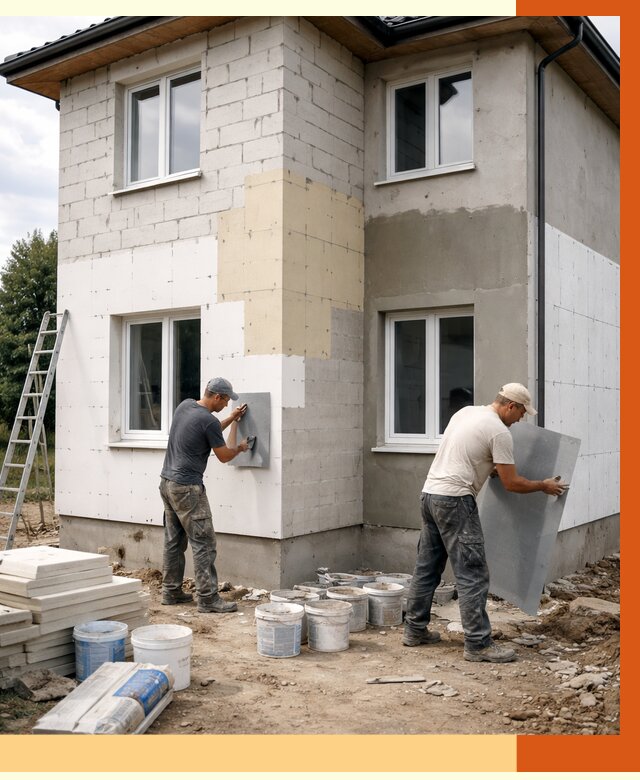 Утепление дома из газобетона в Дмитрове от 4502 руб./м² — заказать у ТепломастерДмв