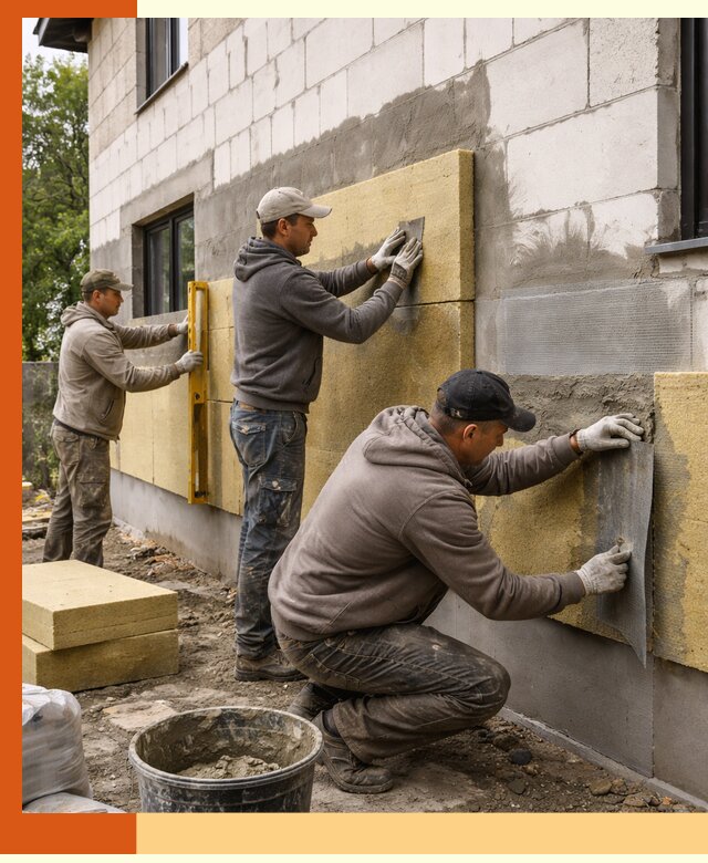 Утепление дома из газобетона в Дмитрове качественно и долговечно