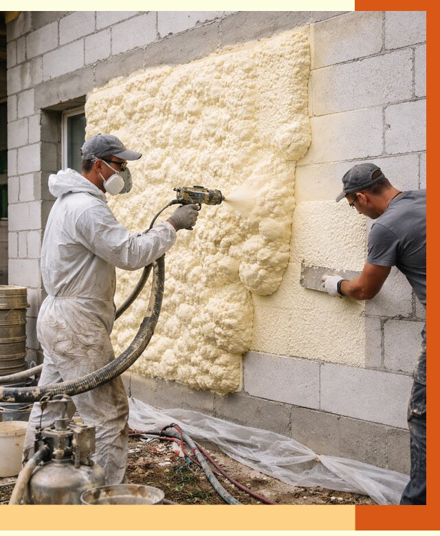 Утепление дома из газобетона ППУ в Дмитрове от 5146 руб./м² под ключ | ТепломастерДмв