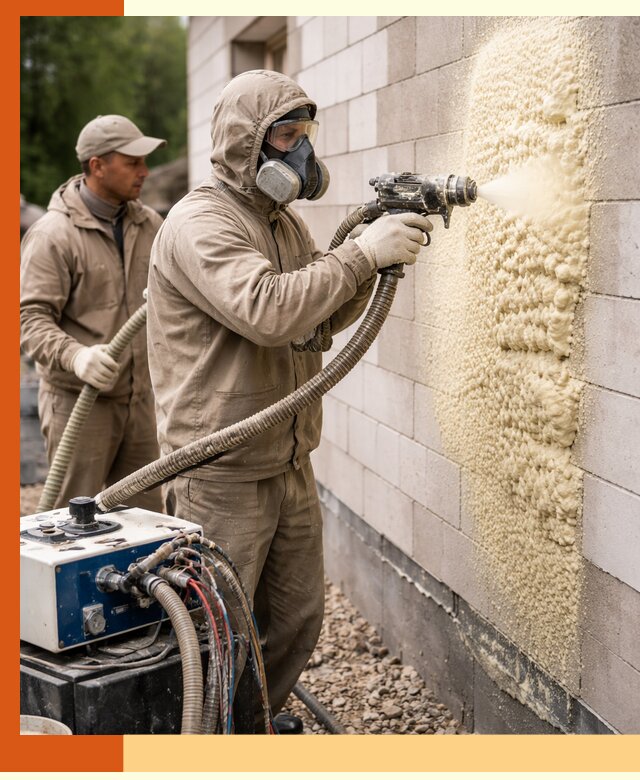 Утепление дома из газобетона ППУ в Дмитрове — надежная теплоизоляция