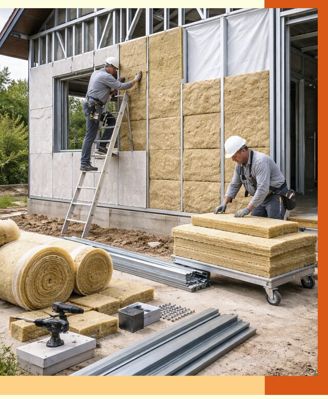 Утепление дома из ЛСТК в Дмитрове от 5574 руб./м² — профессионально | ТепломастерДмв