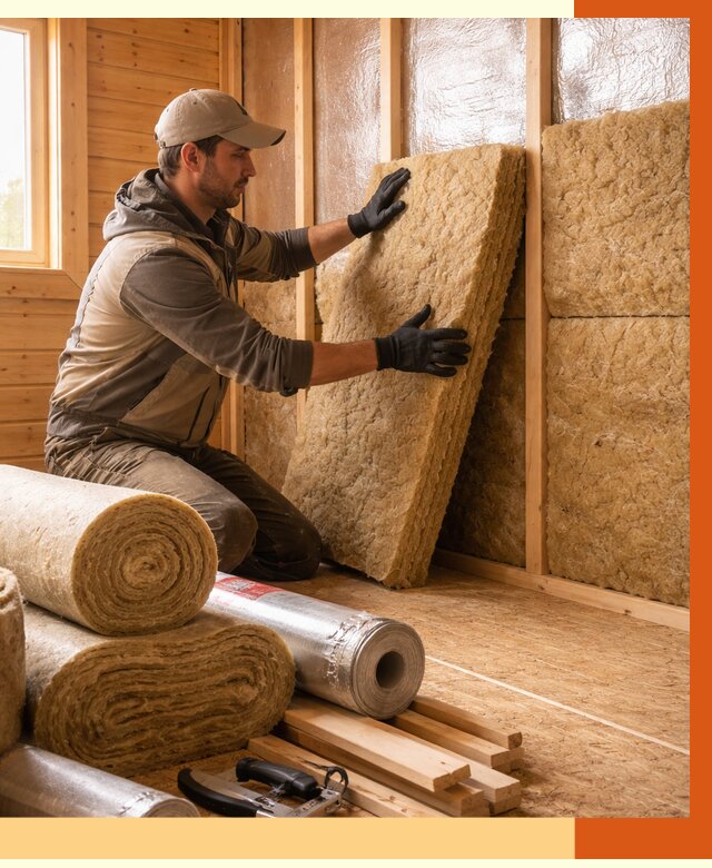 Утепление бани в Дмитрове под ключ от 4824 руб./м2 — утеплить потолок, пол и стены | ТепломастерДмв