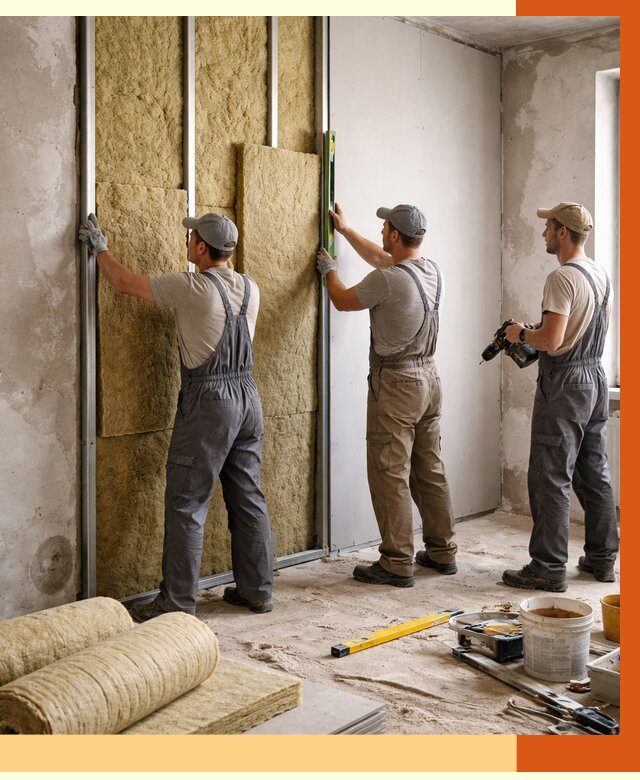 Утепление стен изнутри в Дмитрове от 2412 руб/м² под ключ | ТепломастерДмв