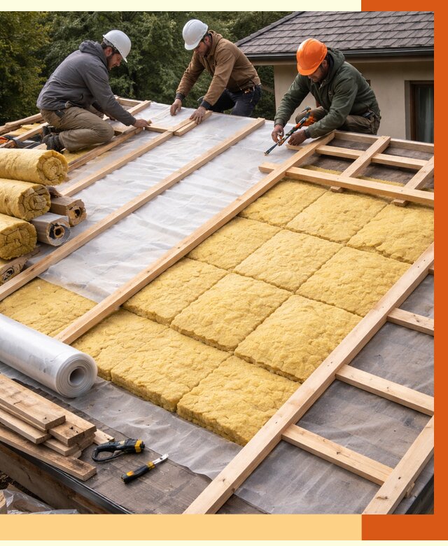 Утепление скатной крыши в Дмитрове от 1340 руб./м2 под ключ | ТепломастерДмв