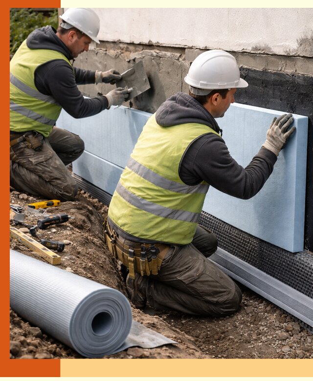 Утепление фундамента снаружи в Дмитрове — профессиональная теплоизоляция