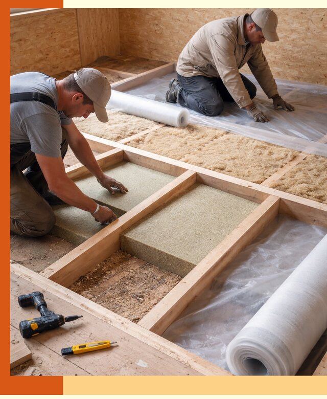 Профессиональное утепление деревянного пола в Дмитрове