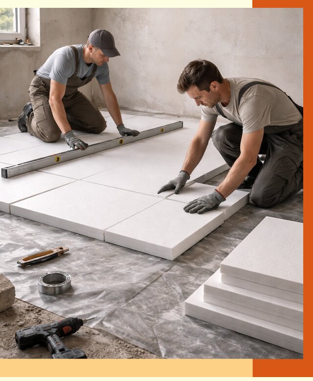 Утепление бетонного пола в Дмитрове от 2680 руб/м2 — монтаж и цена | ТепломастерДмв