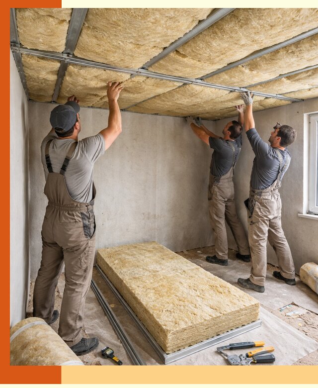 Утепление потолка в Дмитрове — тепло и без сквозняков