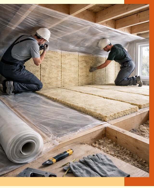 Утепление перекрытий в Дмитрове от 3055 руб/м2 — утепление межэтажных и чердачных | ТепломастерДмв