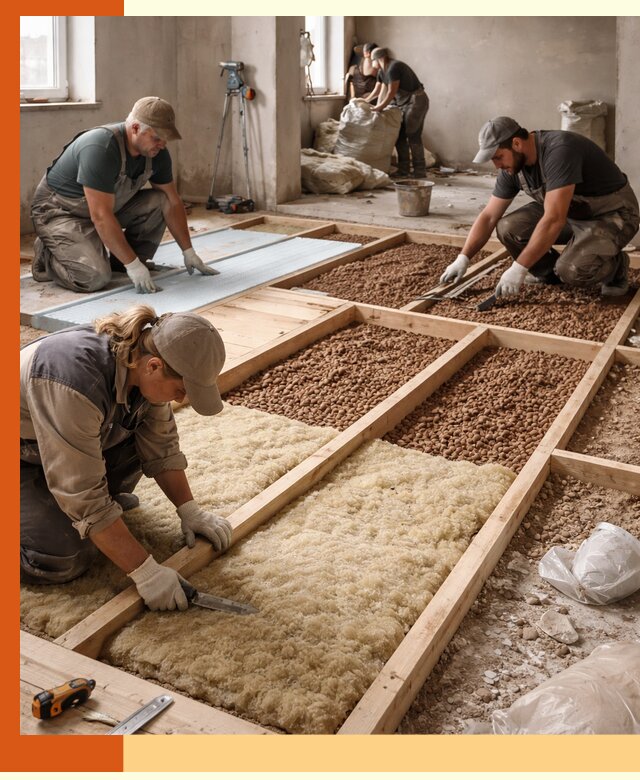 Утепление перекрытий жилых и промышленных зданий в Дмитрове