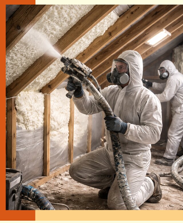 Утепление чердака пенополиуретаном (ППУ) в Дмитрове