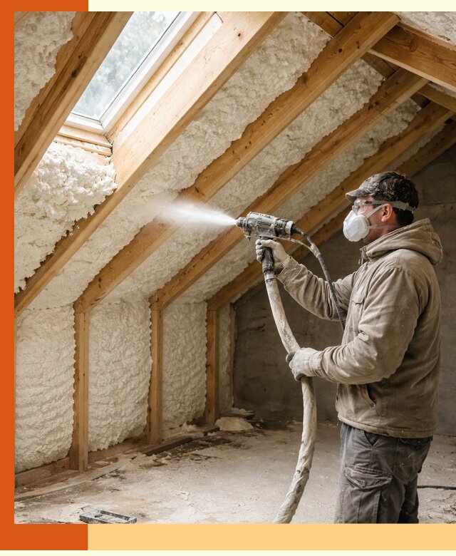 Утепление мансарды ППУ в Дмитрове быстро и надежно