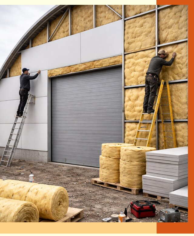 Утепление ангара пенополиуретаном в Дмитрове от 7718 руб./м² — комплекс от ТепломастерДмв