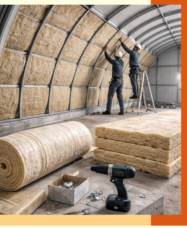 Утепление арочного ангара в Дмитрове от 3430 руб./м2 под ключ | ТепломастерДмв