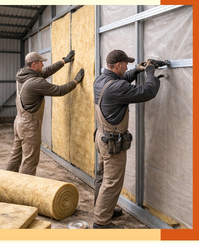 Утепление металлического ангара в Дмитрове от 5092 руб/м2 — услуги под ключ | ТепломастерДмв