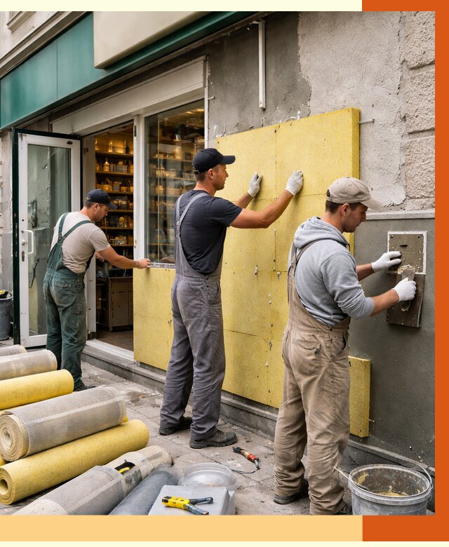 Утепление магазина в Дмитрове от 4824 руб/м2 — цена, стены и снаружи | ТепломастерДмв