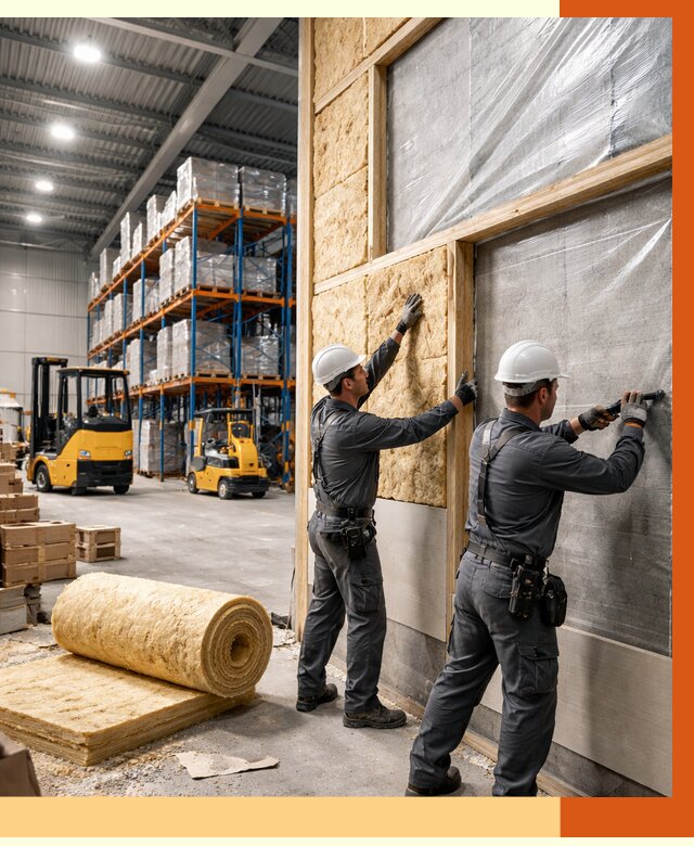 Утепление склада с техникой в Дмитрове от 4502 руб./м2 — комплексно под ключ | ТепломастерДмв