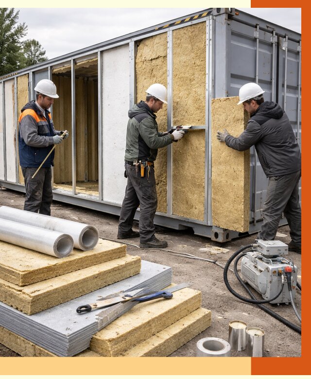 Утепление морского контейнера в Дмитрове от 4020 руб. под ключ | ТепломастерДмв