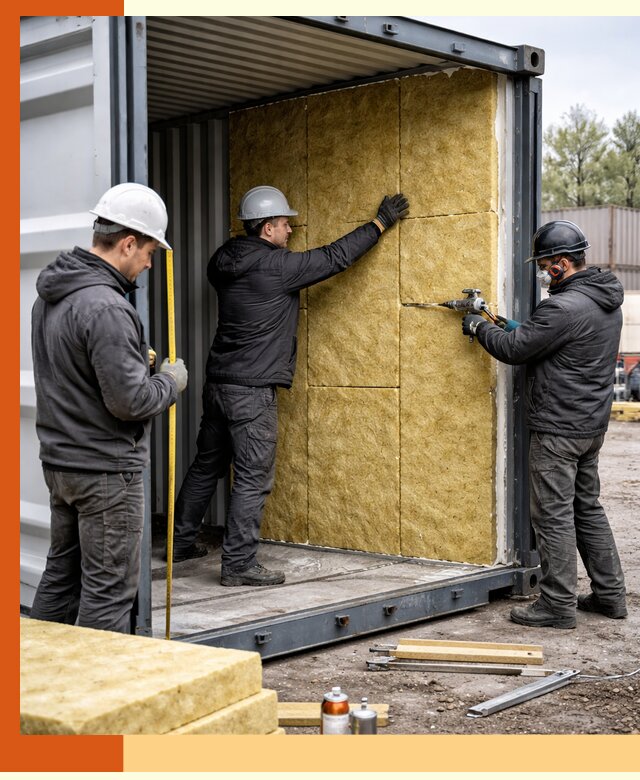 Утепление морского контейнера в Дмитрове: надежная теплоизоляция и защита