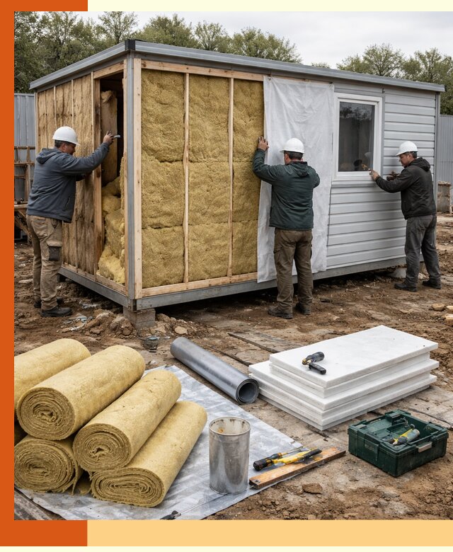 Утепление строительной бытовки под ключ в Дмитрове для любых условий