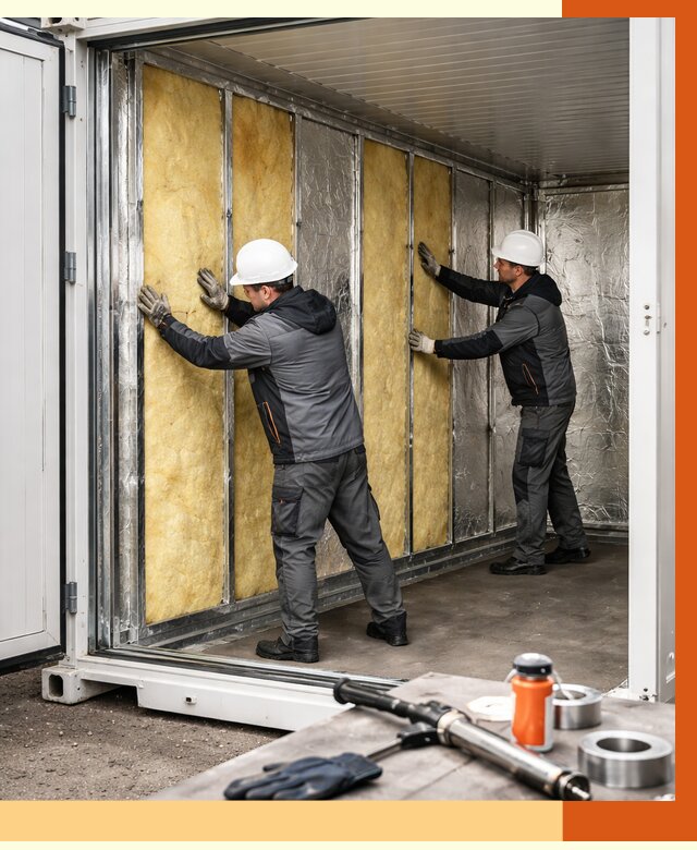 Утепление рефрижераторного контейнера в Дмитрове от 48240 руб./м² | ТепломастерДмв