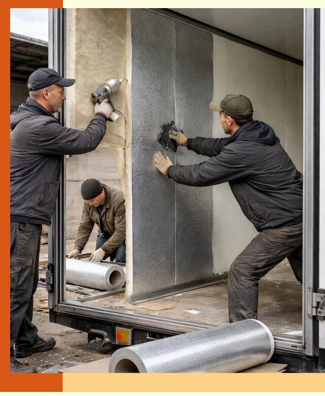 Утепление холодильного кузова в Дмитрове — монтаж и теплоизоляция