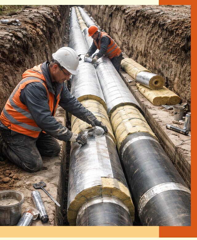 Утепление теплотрассы в Дмитрове от 4824 руб./м2 — ппу и комплексная изоляция | ТепломастерДмв