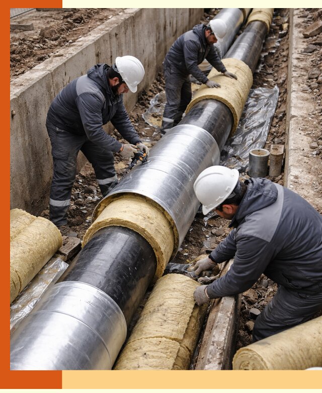 Утепление теплотрассы в Дмитрове: утеплительные работы и материалы