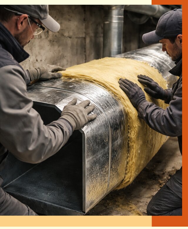 Утепление воздуховодов в Дмитрове от 4502 руб. — теплоизоляция вентиляции | ТепломастерДмв