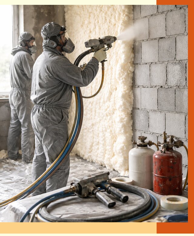 Утепление блочной стены ППУ в Дмитрове от 4556 руб./м² — ТепломастерДмв