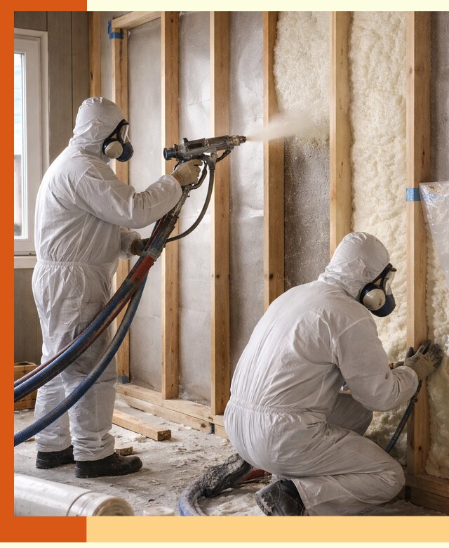 Утепление каркасной стены ППУ в Дмитрове для домов и коттеджей