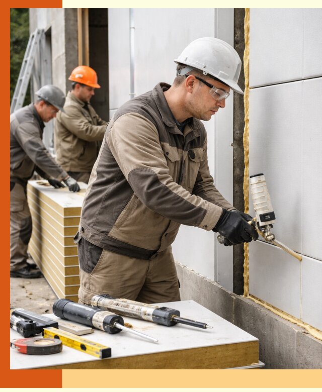 Утепление сэндвич-панелей пенополиуретаном в Дмитрове