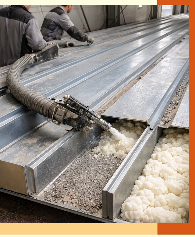 Заполнение пустот кровельных панелей в Дмитрове от 7718 руб. под ключ | ТепломастерДмв