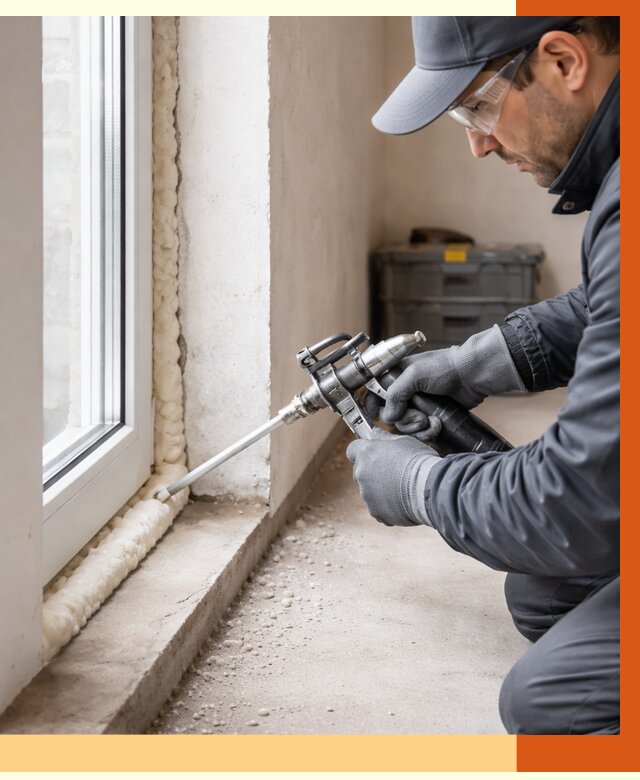 Герметизация стыков ППУ в Дмитрове от 1769 руб. за м2 — утепление примыканий под ключ | ТепломастерДмв