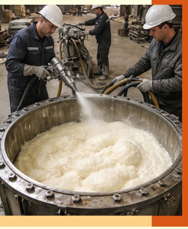 Заливка ППУ в емкости в Дмитрове от 7772 руб. — утепление емкости под ключ | ТепломастерДмв