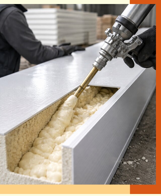 Заполнение пустот холодильных панелей в Дмитрове от 8040 руб. | ТепломастерДмв