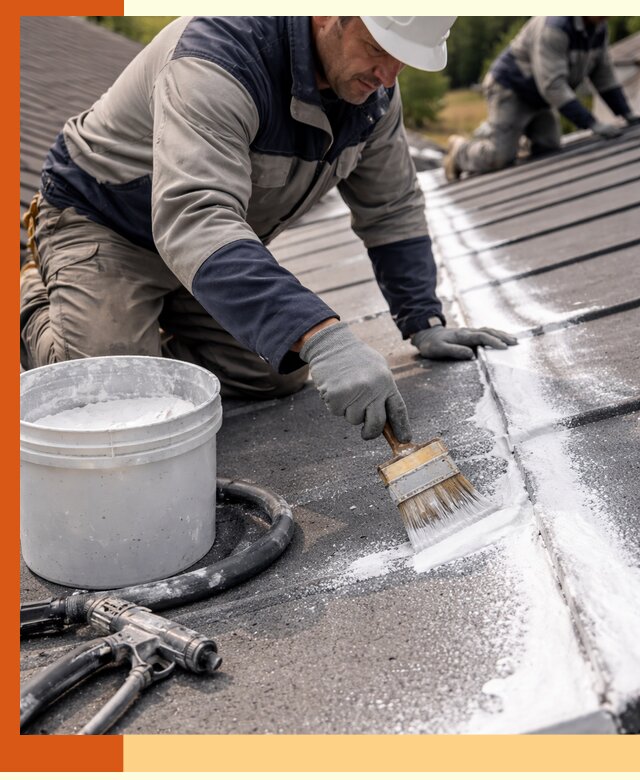 Утепление кровли жидкой теплоизоляцией в Дмитрове