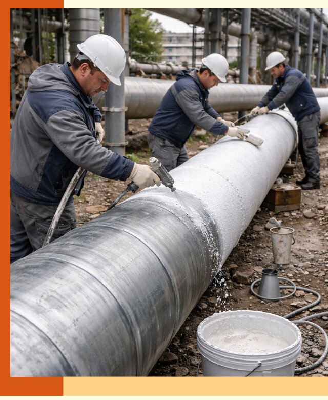 Утепление теплотрассы жидкой теплоизоляцией в Дмитрове