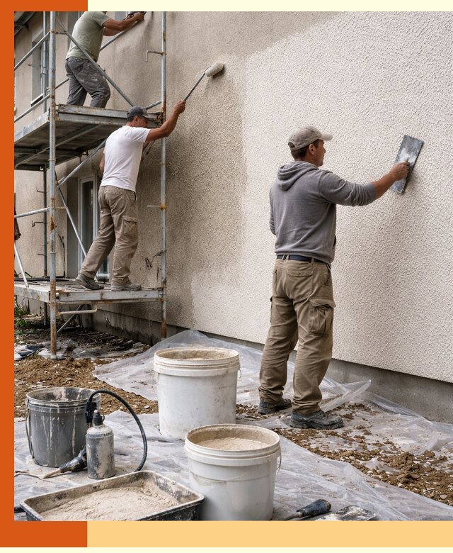 Утепление фасада жидкой пробкой в Дмитрове