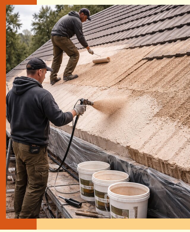 Утепление кровли жидкой пробкой в Дмитрове для домов и зданий