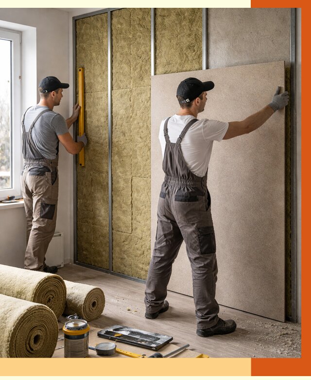 Шумоизоляция стен в Дмитрове от 4824 руб/м2 — звукоизоляция стен под ключ | ТепломастерДмв