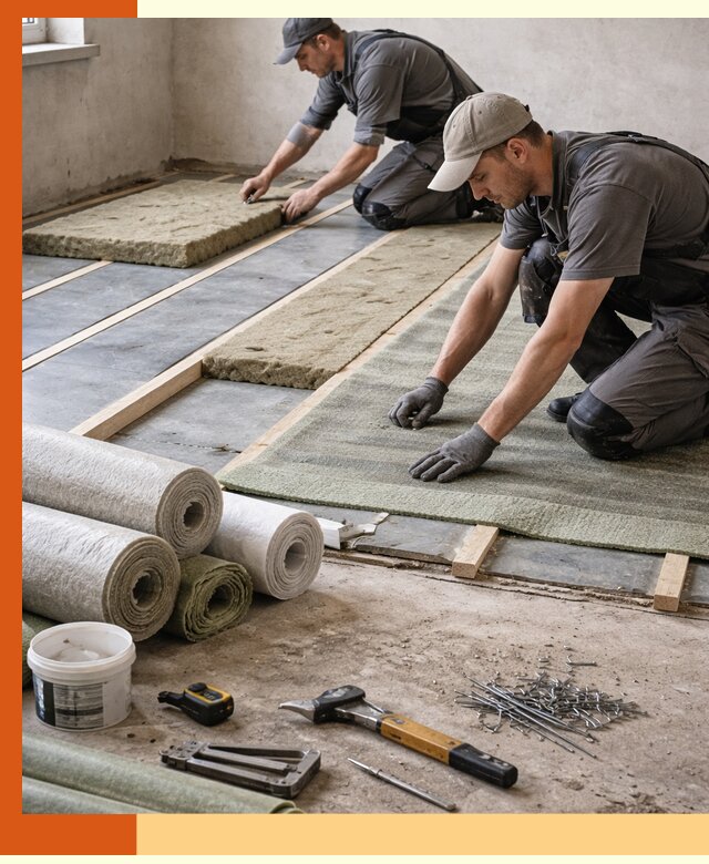 Шумоизоляция пола в Дмитрове — профессиональная звукоизоляция помещений