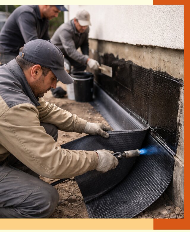 Гидроизоляция цоколя и отмостки в Дмитрове от 9112 руб. — ТепломастерДмв